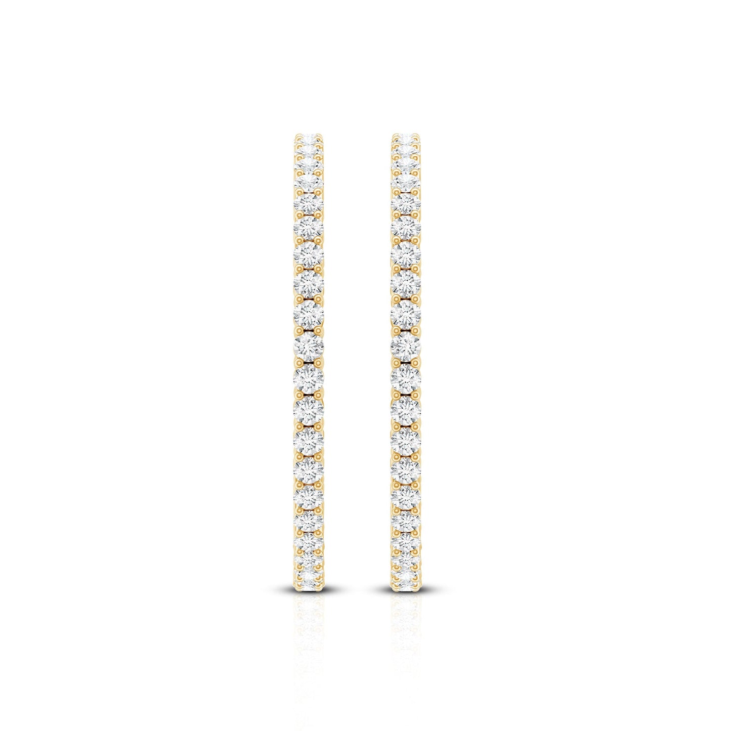 Certified Moissanite Big Hoop Earrings for Women