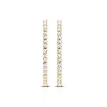 Certified Moissanite Big Hoop Earrings for Women