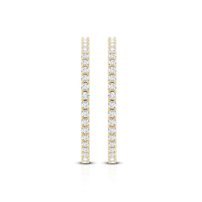 Certified Moissanite Big Hoop Earrings for Women