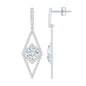 Certified Lab Grown Wedding Dangle Earrings