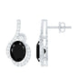 Classic Lab Grown Black Diamond Designer Stud Earrings