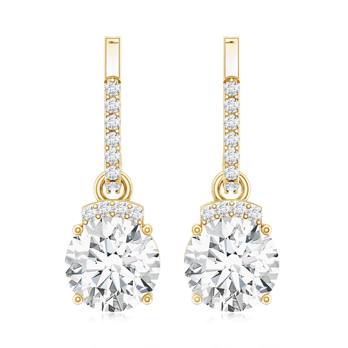 Certified Lab Grown Diamond Bridal Drop Earrings