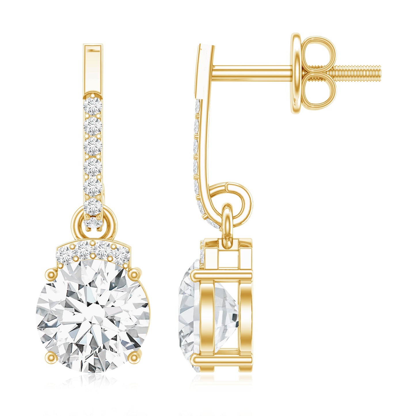 Certified Lab Grown Diamond Bridal Drop Earrings
