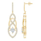 Certified Lab Grown Bridal Dangle Earrings