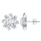 Lab Grown Diamond Round Solitaire Stud Earrings with Screw Back