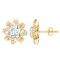 Lab Grown Diamond Round Solitaire Stud Earrings with Screw Back