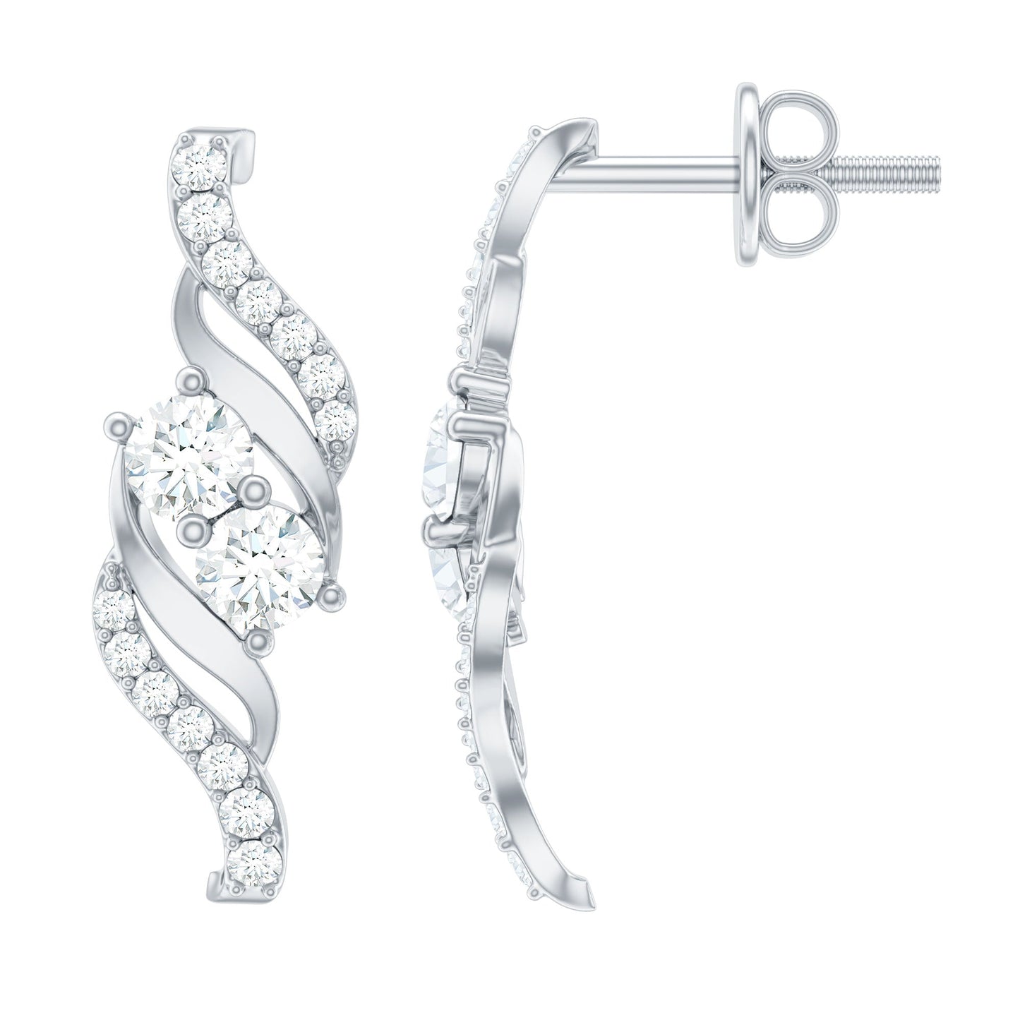 Minimalist Stud Earrings with Lab Grown Diamond