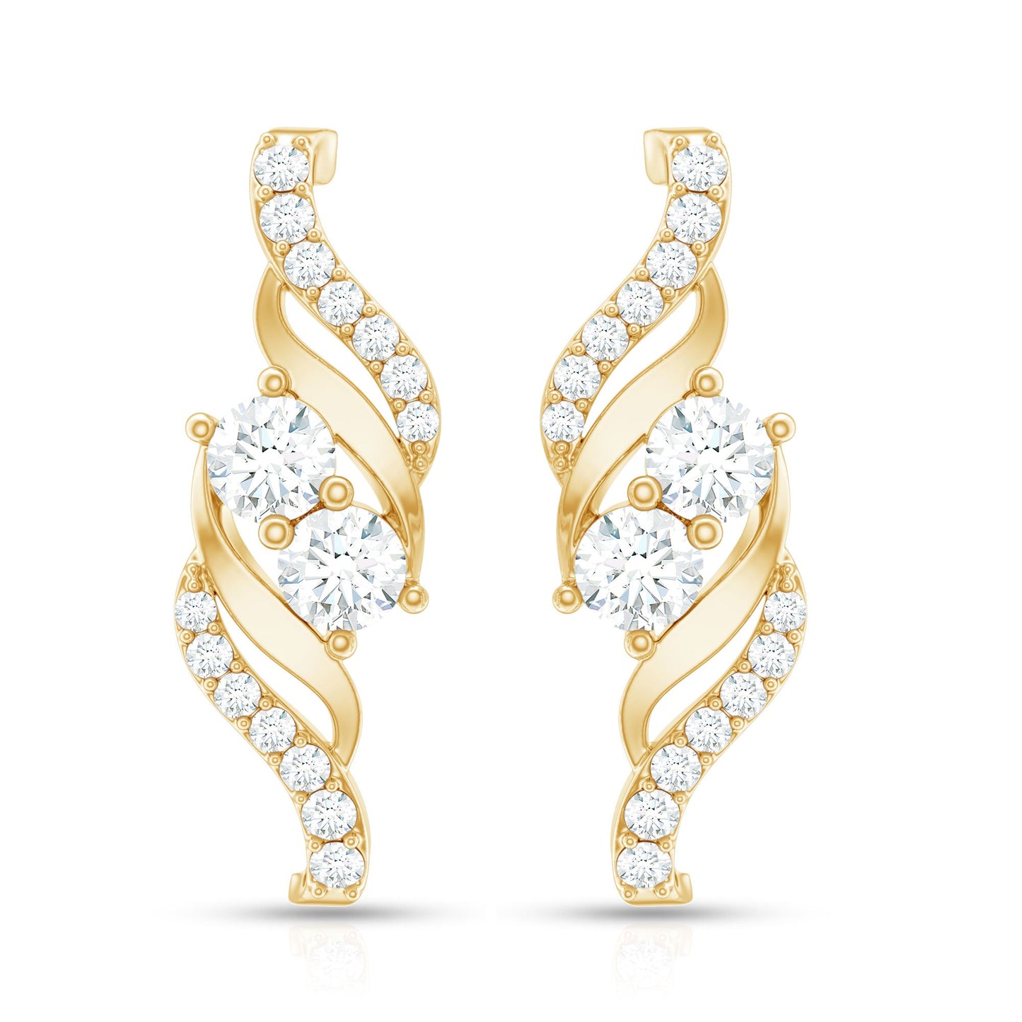 Minimalist Stud Earrings with Lab Grown Diamond