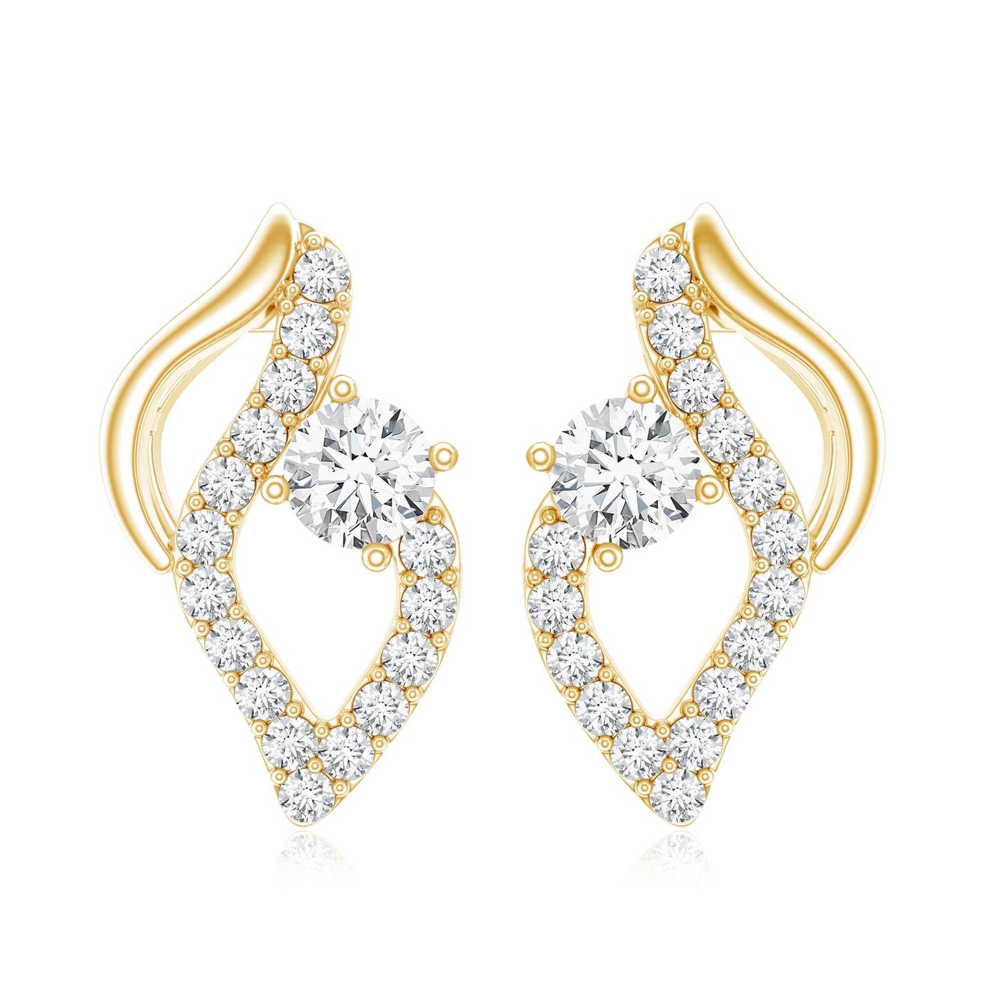 Elegant Lab Grown Diamond Stud Earrings