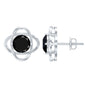 Certified Lab Grown Black Diamond Stud Earrings With Screw Back