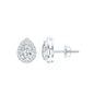 Certified 1.3 Carat Lab Grown Diamond Teardrop Stud Earrings
