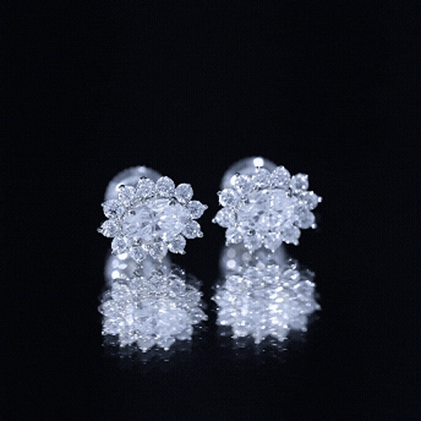 Certified Oval Shaped Lab Grown Diamond Halo Stud Earrings