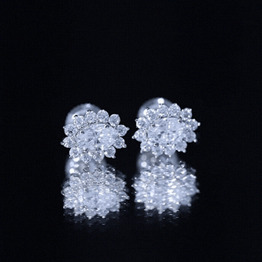 Certified Oval Shaped Lab Grown Diamond Halo Stud Earrings