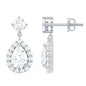 Lab 1.3 Carat Pear Shaped Diamond Bridal Drop Earrings