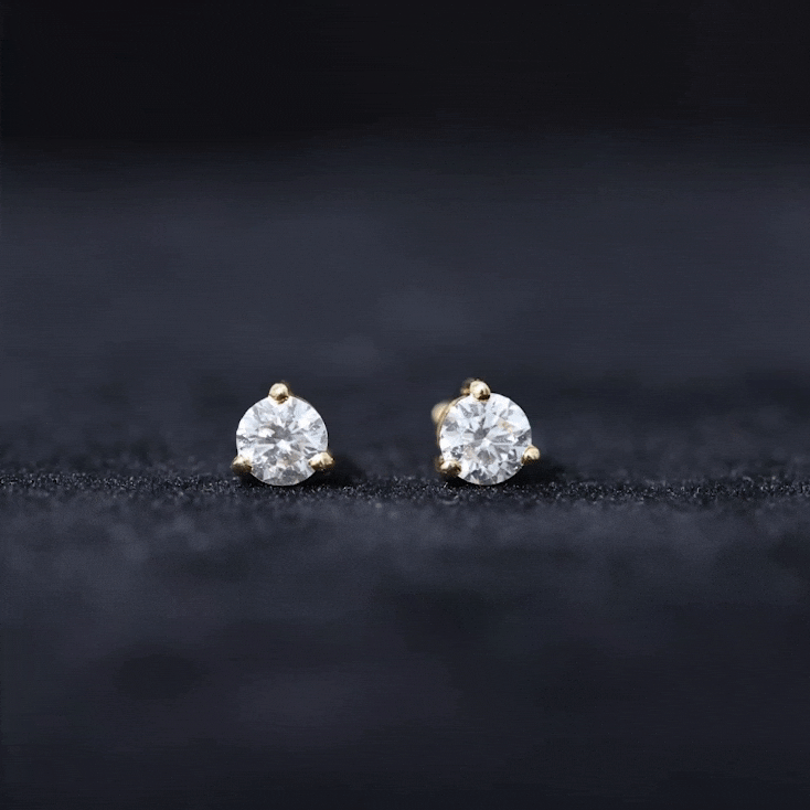 Certified Lab Grown Diamond Solitaire Earrings