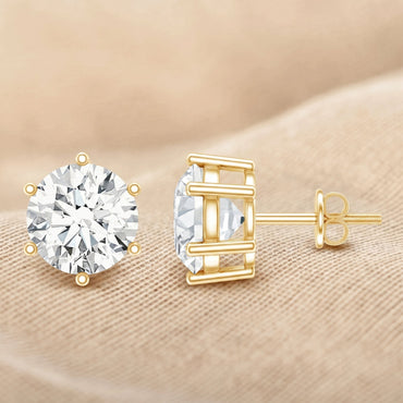 IGI Certified 4 Carat Lab Grown Diamond Solitaire Studs
