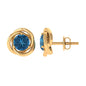 1.2 Carat London Blue Topaz Swirl Stud Earrings for Women