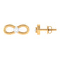 Infinity Stud Earrings for Women with Moissanite