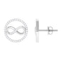 Genuine Diamond Infinity Stud Earrings