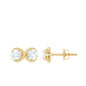 Certified Moissanite Infinity Stud Earrings