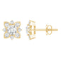 Certified Moissanite Floral Stud Earrings