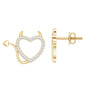 Round Diamond Devil Heart Earrings