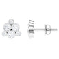 Bezel Set Diamond Cluster Stud Earrings