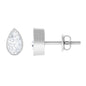 Pear Cut Natural Diamond Solitaire Stud Earrings