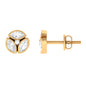 Bezel Set Natural Diamond Cluster Stud Earrings