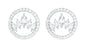 Natural Diamond Big Stud Earrings with Screw Back
