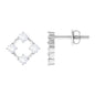 Natural Womens Diamond Stud Earrings with Screw Back