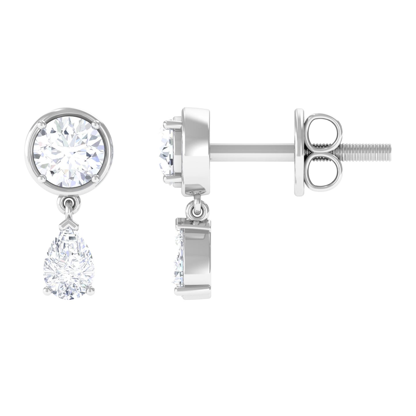 Certified Moissanite Drop Earrings