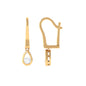 0.5 Carat Genuine Diamond Teardrop Hoop Earrings
