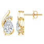 1.3 Carat Certified Lab Grown Diamond Teardrop Stud Earrings