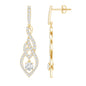 Lab Grown Diamond Long Statement Earrings