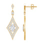 Certified Lab Grown Diamond Dangle Long Earrings