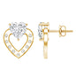 1.5 Carat Lab Grown Diamond Heart Studs For Her