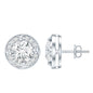 2.5 Carat Lab Grown Diamond Halo Stud Earrings