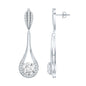 Certified Lab Grown Diamond Long Dangle Earrings