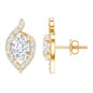 Certified 1.5 Carat Oval Lab Grown Diamond Stud Earrings For Women