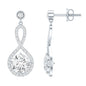 1.9 Carat Lab Grown Diamond Infinity Dangle Earrings For Women