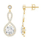 1.9 Carat Lab Grown Diamond Infinity Dangle Earrings For Women