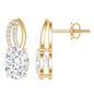2.5 Carat Oval Lab Grown Diamond Designer Studs For Women