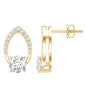 Certified 0.9 Carat Lab Grown Diamond Leaf Stud Earrings