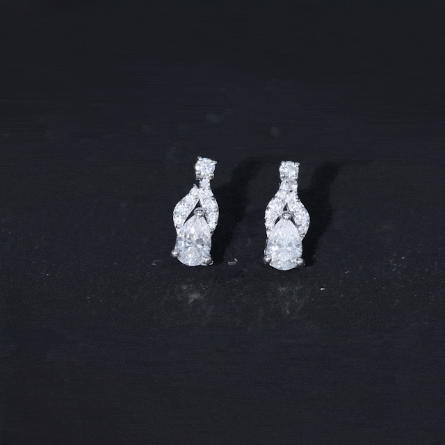 Certified Lab Grown Diamond Teardrop Stud Earrings