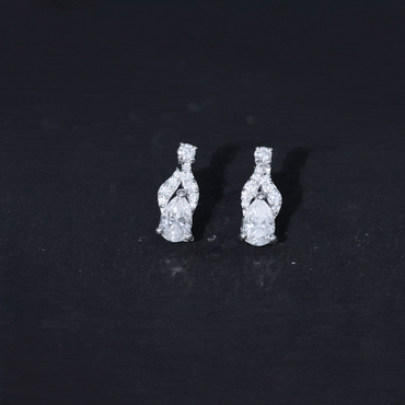 Certified Lab Grown Diamond Teardrop Stud Earrings