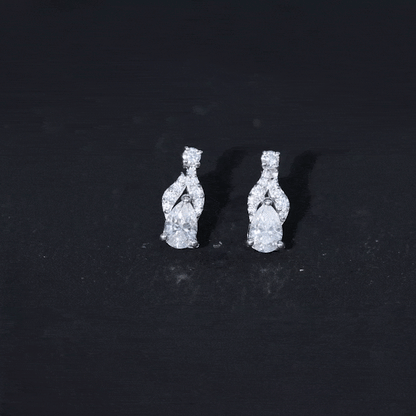 Certified Lab Grown Diamond Teardrop Stud Earrings