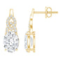 2.5 Carat Oval Lab Grown Diamond Designer Stud Earrings
