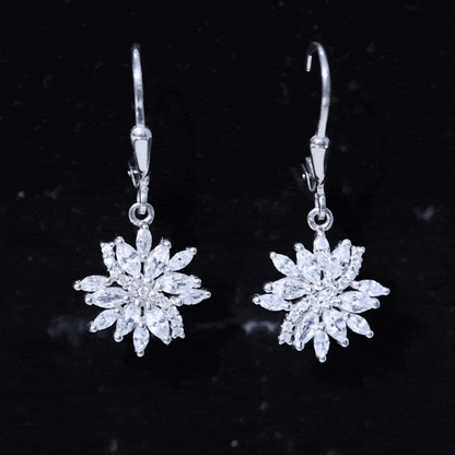Lab Grown Diamond Flower Hoop Earrings