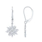 Lab Grown Diamond Flower Hoop Earrings